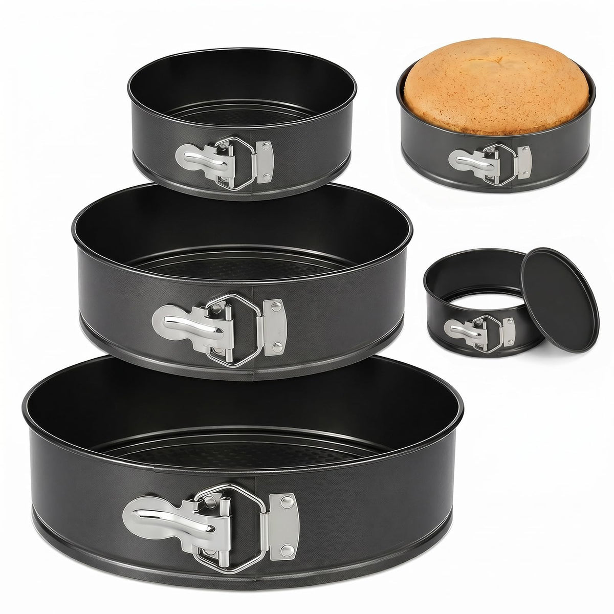 3Pcs Springform Pan Set (4” 7” 9”), Non-Stick Cheesecake Pan 🍁 All In One Marketplace Canada