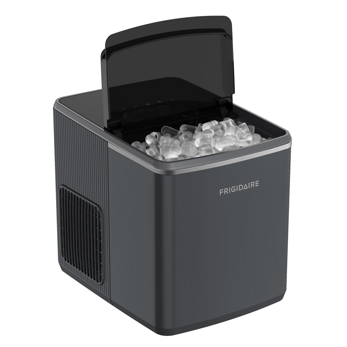 Frigidaire, Countertop Ice Maker, 26 lbs per Day – Fast Bullet Ice Making Machine with Touch Display, 9 Pieces in 7–15 Minutes, Portable Ice Machine for Home Kitchen, Office & RV, Grey