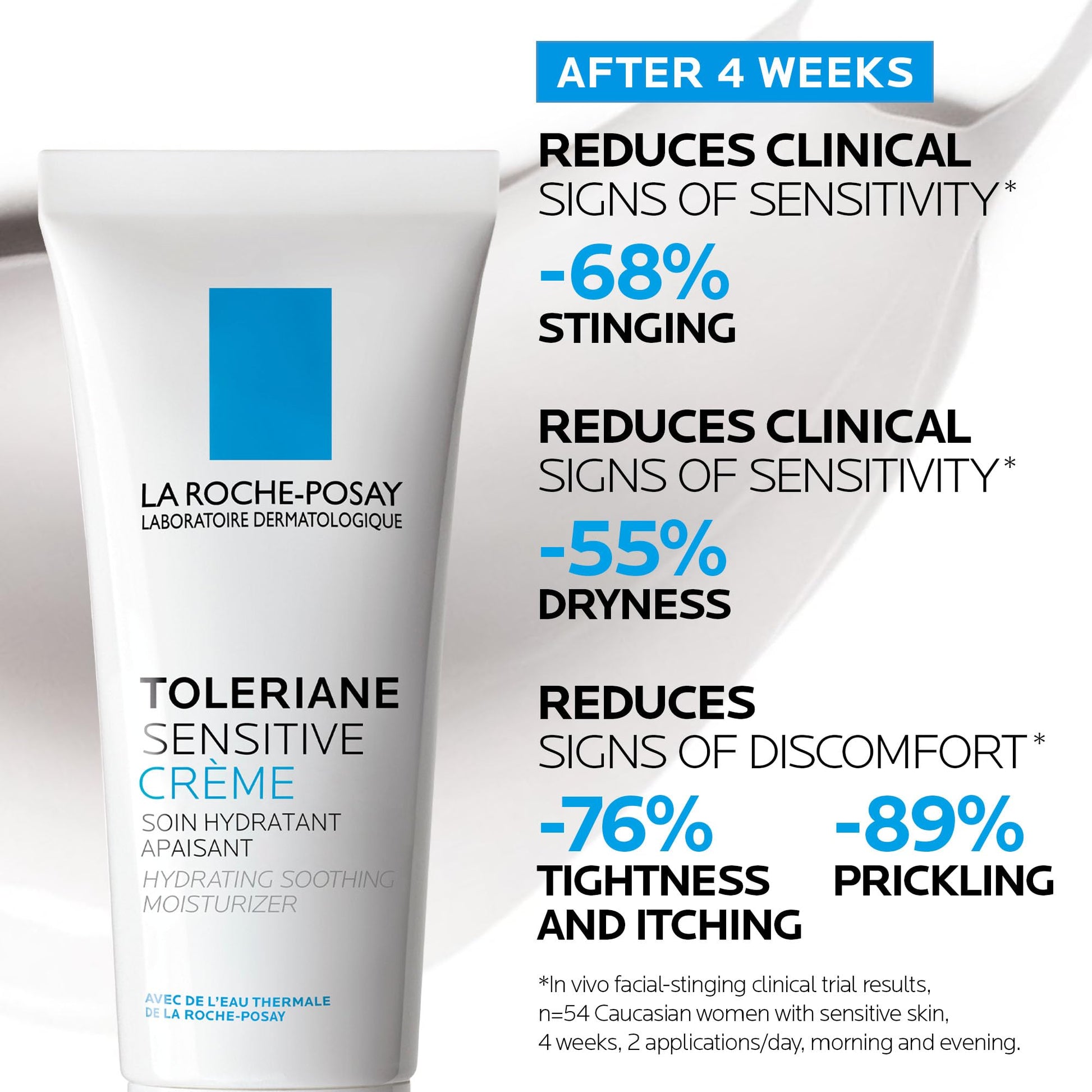 La Roche-Posay Face Moisturizer for Sensitive Skin, Toleriane Sensitive Face Cream with Niacinamide and Ceramides, for Normal to Combination Skin, Alcohol Free, Fragrance Free, 40mL