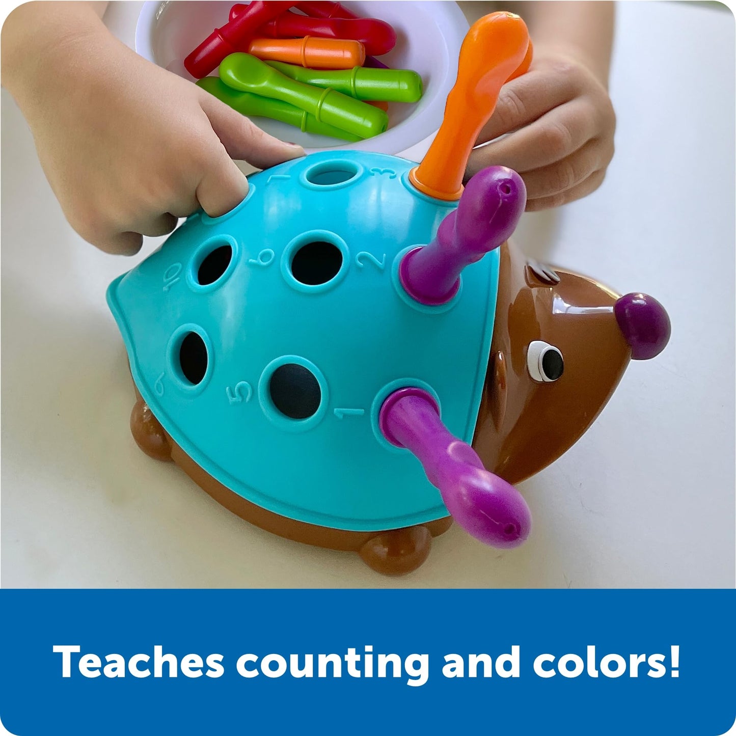 Learning Resources Spike The Fine Motor Hedgehog - Toddler Montessori Toys, Stacking Shape, Gifts for Boys and Girls, Sorting and Matching Skill Activities, Educational Games, Kindergarten - Available at All In One Marketplace Canada