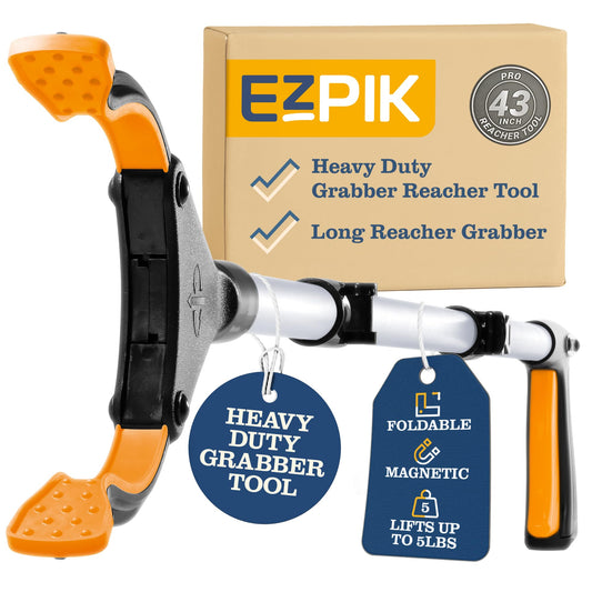 Ezpik 43" Foldable Grabber Reacher Tool for Seniors - Grabbers for Elderly Grab It Reaching Tool Heavy Duty Pickup Trash Picker Upper Tool - Claw Grabber Stick for Reaching Aids (43" (Pack of 1)) - Available at All In One Marketplace Canada