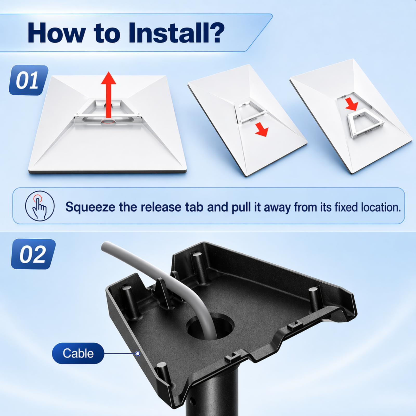 Gen 3 Mount for Starlink, 360° Adjustable Standard 4/4X Dish Wall Mount with Aluminum Adapter, Rust-Resistant Roof and Eave Mounting Kit for Outdoor Use - Available at All In One Marketplace Canada