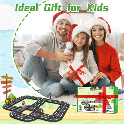 Feoxialy Magnetic Tiles Road Building Blocks for Kids Magnet Tiles Set Toys 🍁 All In One Marketplace Canada