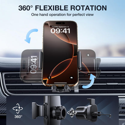 Miracase Phone Holder for Car Vent【2026 Wider Clamp & Metal Hook】 Car Phone Holder Mount for Vent Clip Hand Free Cell Phone Car Mount for iPhone 17 Pro Max 16 15 14 13 12 Samsung S25 Car Accesorries - Available at All In One Marketplace Canada