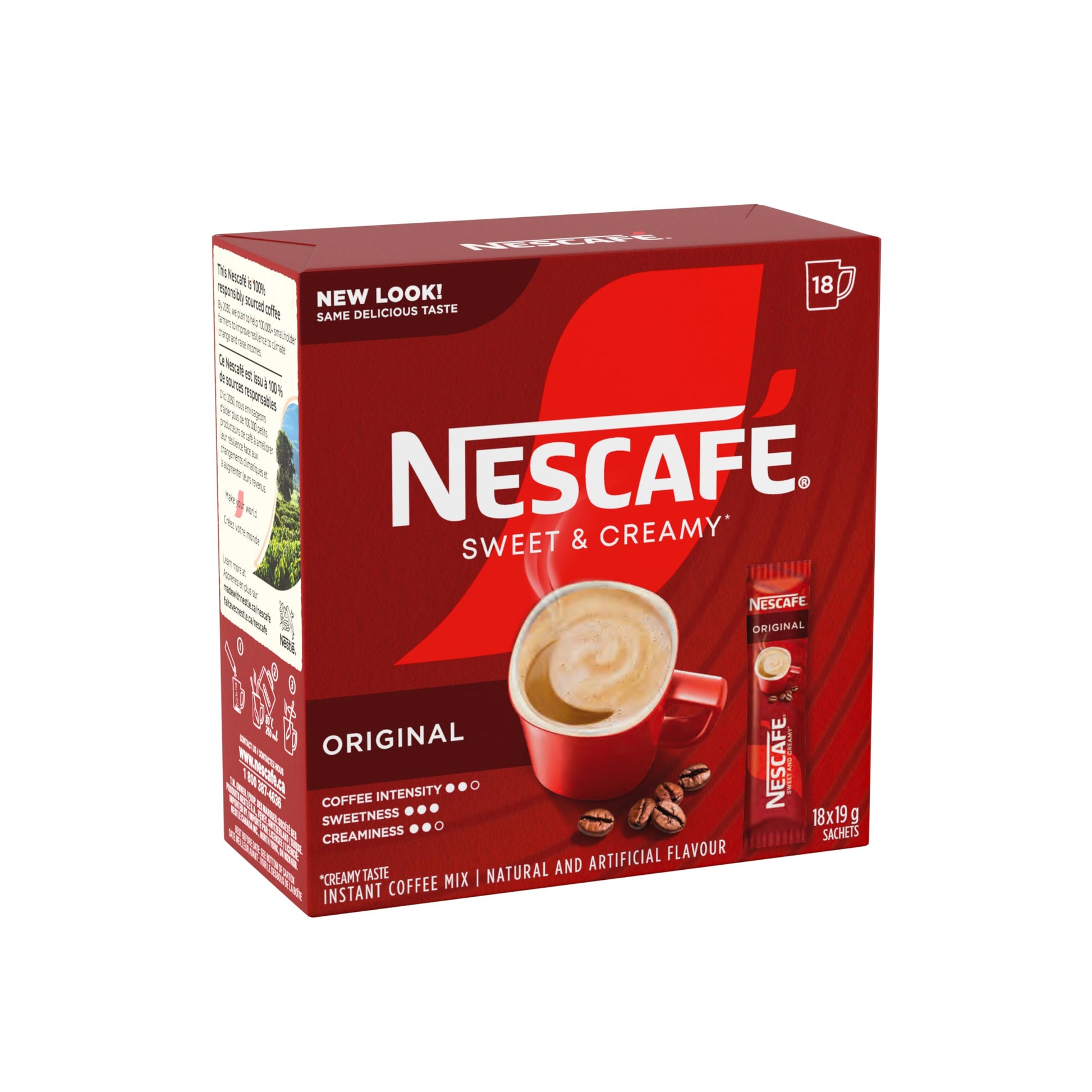 Nescafé Sweet and Creamy Original Instant Coffee Mix – 6 Single-Serve Sachets