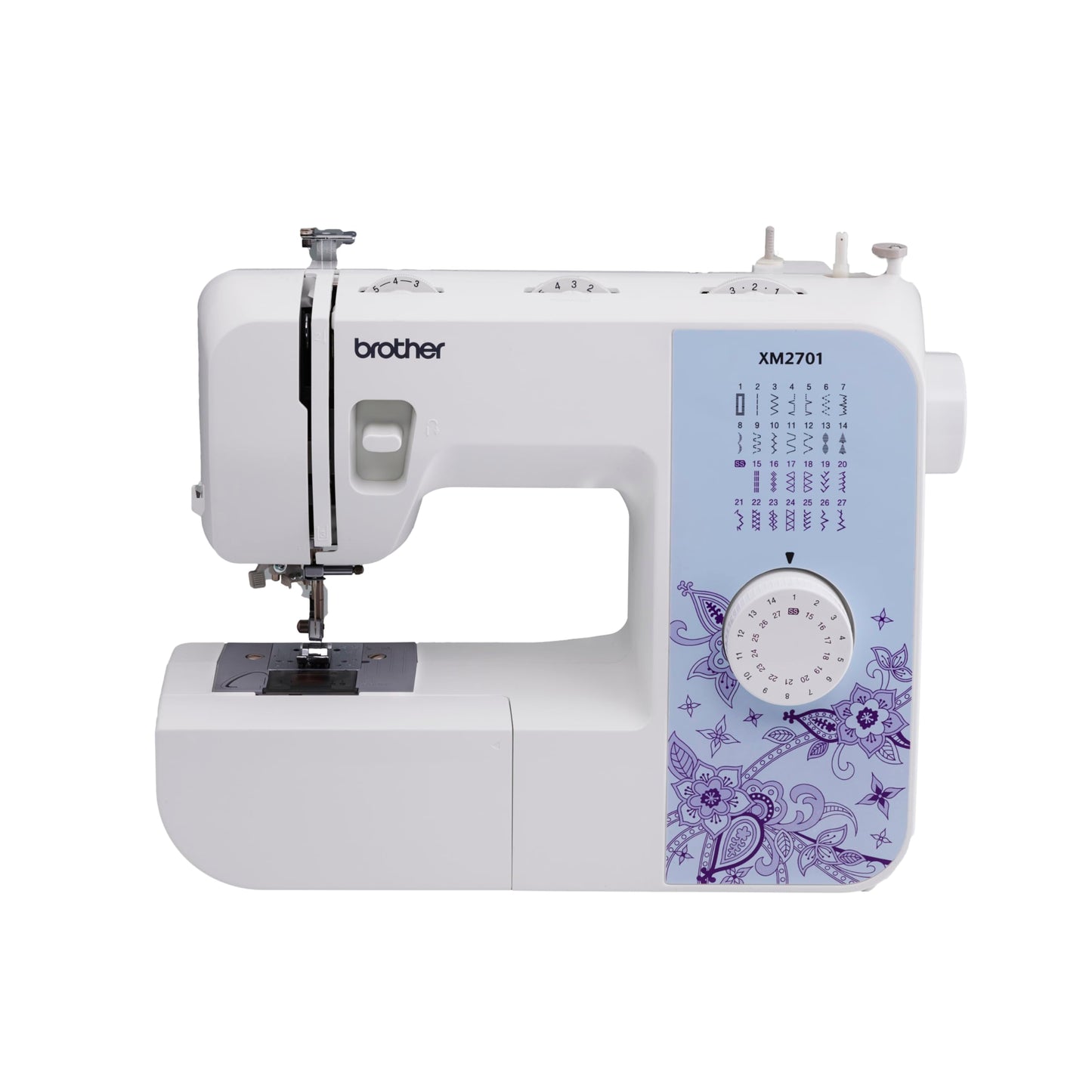 Brother XM2701 Lightweight, Full-Featured Sewing Machine with 27 Stitches, 1-Step Auto-Size Buttonholer, 6 Sewing Feet, and Instructional DVD - Available at All In One Marketplace Canada