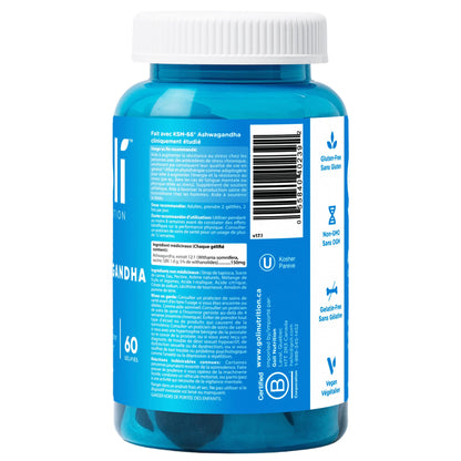 Goli Ashwagandha Gummy | Stress, Athletic Support, Libido | KSM-66, Vegan, Plant Based, Non-GMO, Gluten-Free & Gelatin Free | 60 Count - Available at All In One Marketplace Canada