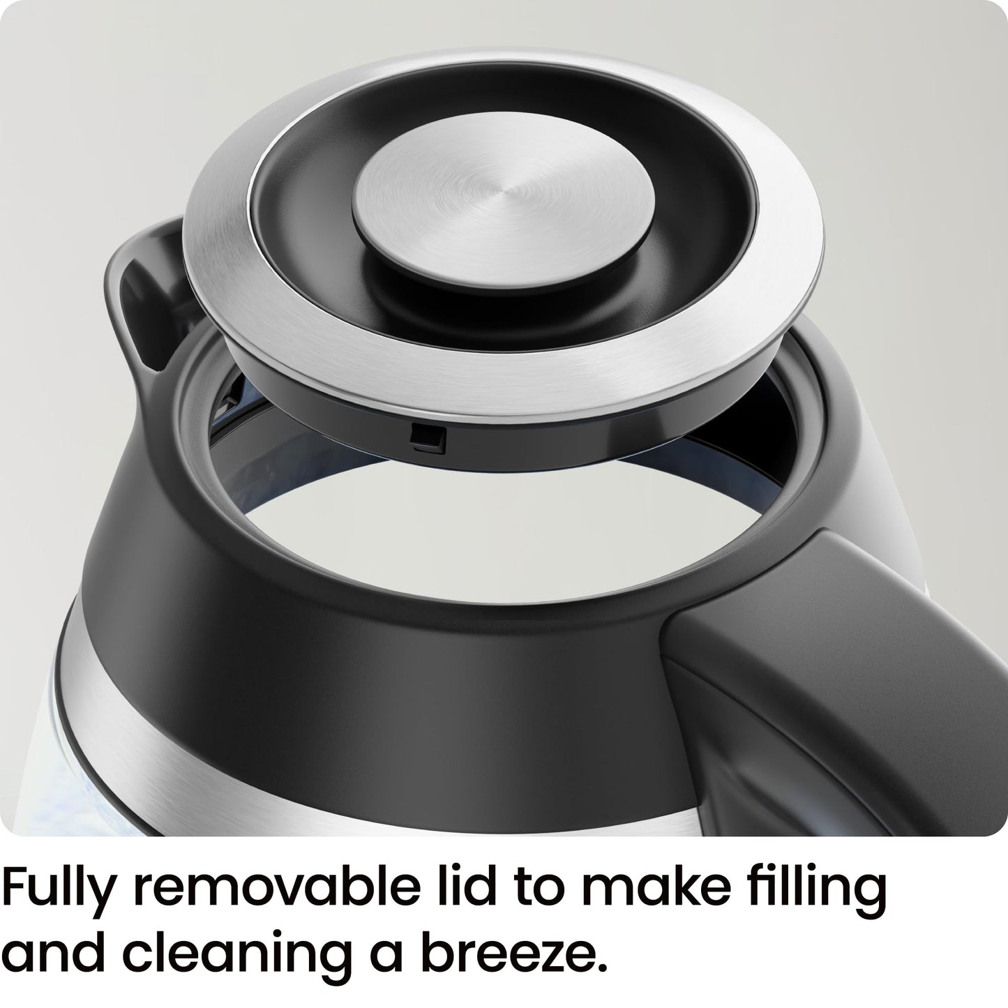 Chefman Electric Kettle, 1.8L 1500W, Hot Water Boiler, Removable Lid for Easy Cleaning, Auto Shut Off, Boil-Dry Protection, Stainless Steel Filter, BPA Free, Borosilicate Glass Electric Tea Kettle - Available at All In One Marketplace Canada
