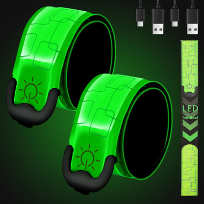Gelapa 2 Pack Running Lights for Runners, LED Reflective Arm Bands Recharge 🍁 All In One Marketplace Canada