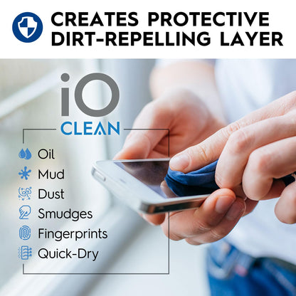 Screen Cleaner Spray (16oz) – Best Large Cleaning Kit for LCD LED OLED TV, Smartphone, iPad, Laptop, Touchscreen, Computer Monitor, Other Electronic Devices – Microfiber Cloth Wipes and 2 Nozzles