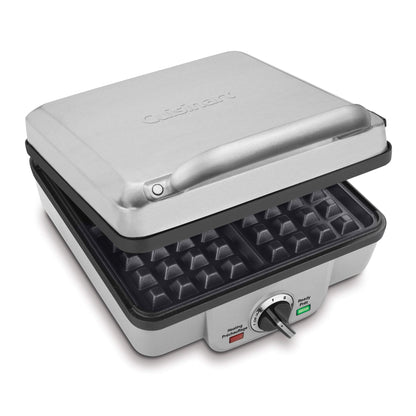 Cuisinart Belgian Waffle Maker with Pancake Plate, Non-Stick Removable Plates, Silver, WAF-350C - Available at All In One Marketplace Canada