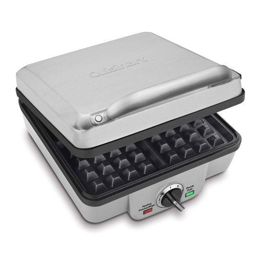 Cuisinart Belgian Waffle Maker with Pancake Plate, Non-Stick Removable Plates, Silver, WAF-350C - Available at All In One Marketplace Canada