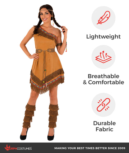 Fun Shack Native American Costume Women Indian Halloween Teacher Womens Book Character Costumes for Adults XXL