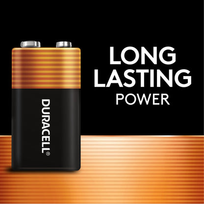 Duracell Coppertop 9V Battery, 6 Count (Pack of 1), 9 Volt with Long-Lasting Power, All-Purpose Alkaline 9V Battery for Household and Office Devices - Available at All In One Marketplace Canada
