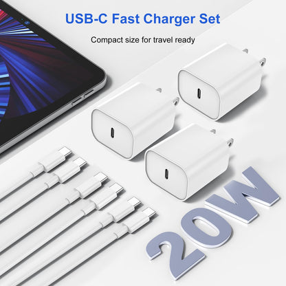 USB C Charger for iPhone 17 16 15,10FT USB C Cable and USB C Fast Charger Blcok for iPhone 17 16 Pro Max/17Air/17E/16E/16 Plus, iPhone 17 16 Fast Charging Cable iPad Pro 12.9/11 in,iPad -White