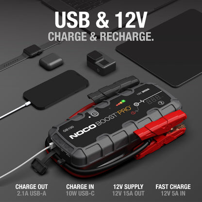 NOCO Boost GB150 3000A UltraSafe Jump Starter, 12V Lithium Battery Booster NOCO