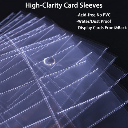 360 Pockets Trading Card Sleeves - Double-Sided 9 Pocket Page Protector, Ultra-Clear Card Sheets for 3 Ring Binder, Sleeves for Game Yugioh/MTG, Baseball, Business Cards, Coupons