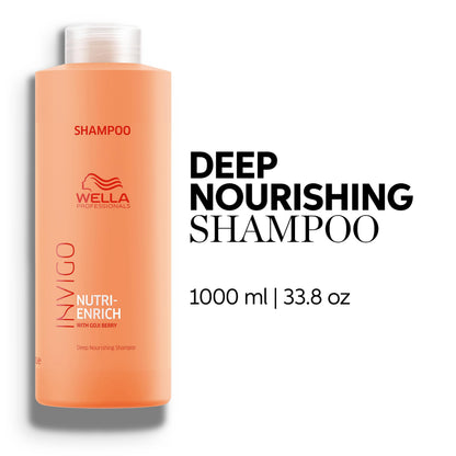 Wella Professionals Invigo Nutri-Enrich Deep Nourishing Shampoo | For Dry or Stressed Hair | 33.8 Fl oz - Available at All In One Marketplace Canada