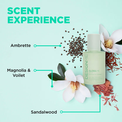 Design.Me GLOSS.ME Hair Oil - Anti Frizz Hair Serum - Heat Protection, Smooths Dry Ends - Adds Shine, Smoothens & Hydrates with Argan Oil - For Straight, Wavy & Curly Textures - No Paraben & Sulfate - Available at All In One Marketplace Canada