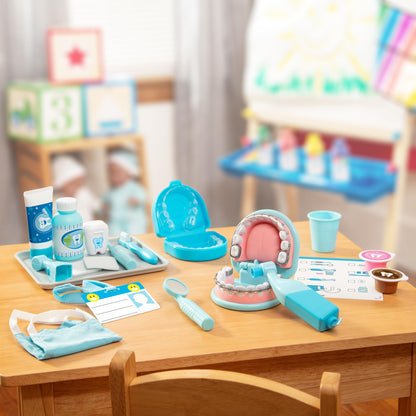 Melissa & Doug Super Smile Dentist Kit with Pretend Play Set of Teeth and Dental Accessories (25 Toy Pieces) Pretend Dentist Play Set, for Kids Ages 3+ Melissa & Doug