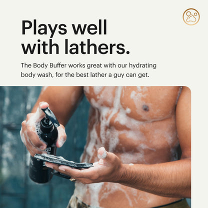 MANSCAPED® The Body Buffer Premium Silicone Scrubber for Nourishing, Cleaning & Exfoliating Your Skin - Lather Boosting Bristles with Ergonomic No-Slip Handle, Long-Lasting & Easy to Clean (1-Pack) - Available at All In One Marketplace Canada