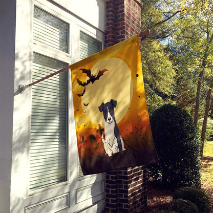 Caroline's Treasures BB4364CHF Halloween Smooth Fox Terrier Flag Canvas House Size, Large, Multicolor