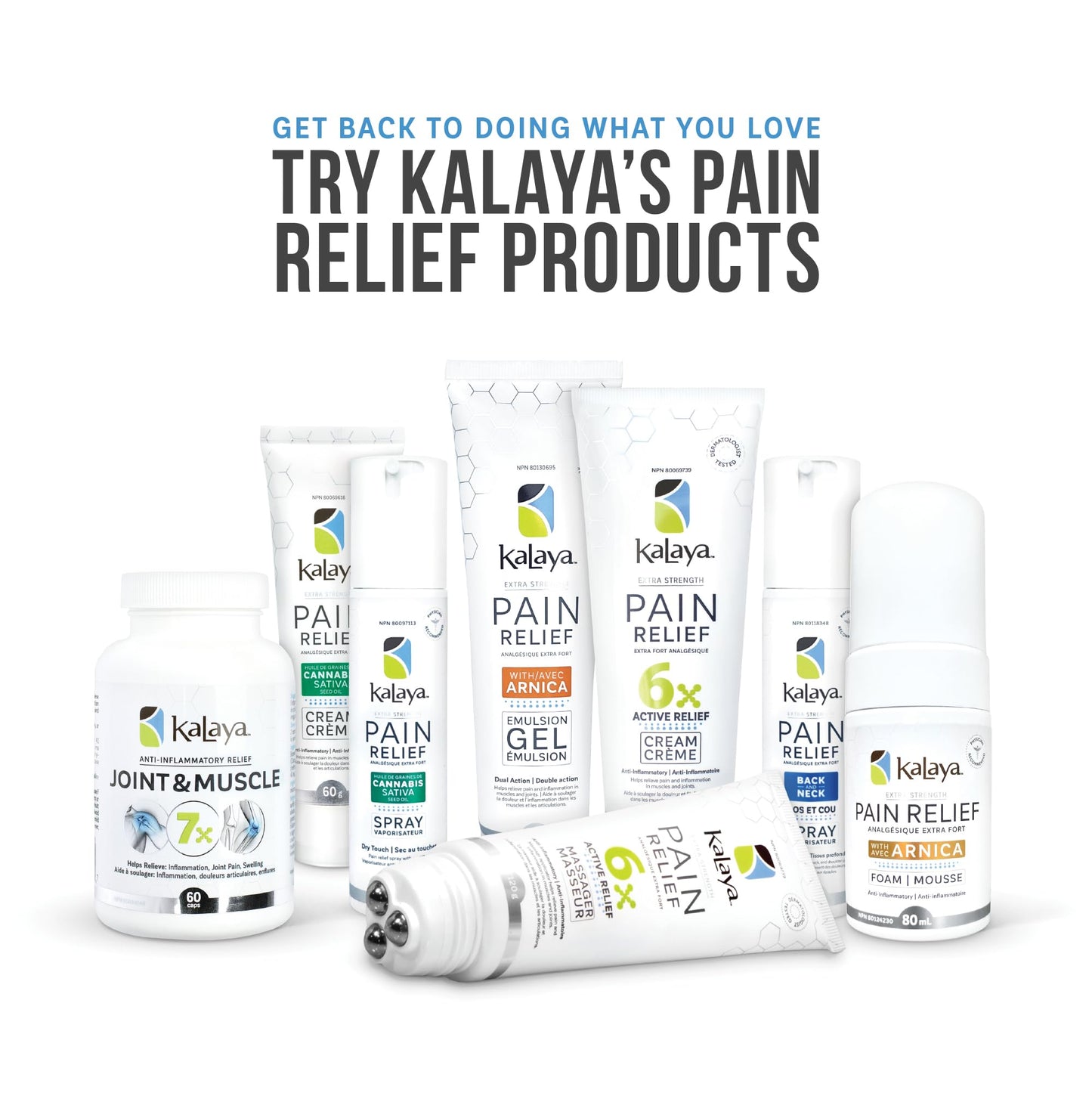 KaLaya 6X Extra Strength Pain Relief Cream with Arnica for Arthritis, Joint, Muscle, Back, Neck, Shoulder, Hand and Knee Pain- Medically formulated with 6 Natural Active, Pain Blocking & Anti inflammatory Ingredients (100g - Pack of 1) - Available at All In One Marketplace Canada