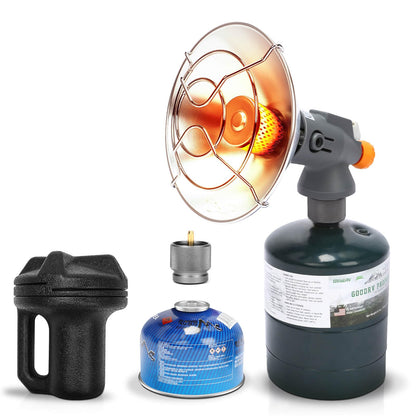 GFTIME Portable Camping Heater, 4,300 BTU 2-in-1 Propane & Butane Heater with High-Altitude Ignition, Tent Heater for Outdoor, Hiking, Fishing, Patio, Fast Heat, Adjustable Portable Heater for Winter 🍁 All In One Marketplace Canada