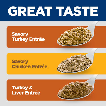 Hill's Science Diet Adult 1-6, Adult 1-6 Premium Nutrition, Wet Cat Food, Variety Pack: Turkey; Chicken; Turkey & Liver Minced, 5 oz Can Variety Pack, Case of 12 🍁 All In One Marketplace Canada