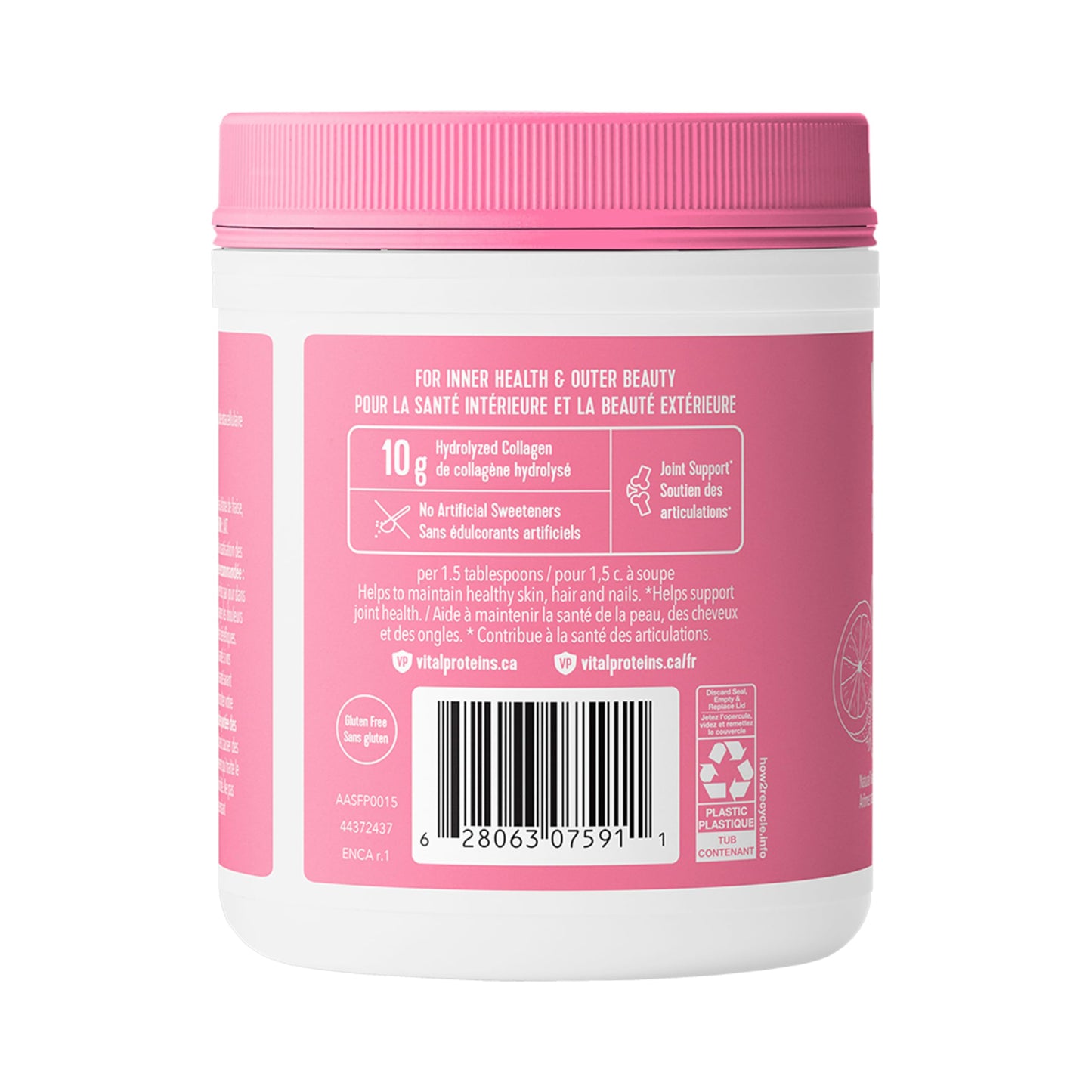 VITAL PROTEINS Beauty Collagen Peptides Strawberry Lemon Powder, Supports Hair, Skin & Nails With Hyaluronic Acid, Biotin & Vitamin C & Helps Form Collagen & Reduce Joint Pain Associated With Osteoarthritis, 201 g - Available at All In One Marketplace Canada