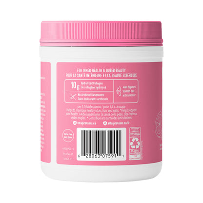 VITAL PROTEINS Beauty Collagen Peptides Strawberry Lemon Powder, Supports Hair, Skin & Nails With Hyaluronic Acid, Biotin & Vitamin C & Helps Form Collagen & Reduce Joint Pain Associated With Osteoarthritis, 201 g - Available at All In One Marketplace Canada