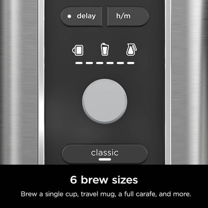 Ninja® Hot & Iced Coffee Maker with Rapid Cold Brew, Single Serve to 10-Cup Drip Brewer, Glass Carafe, No Pods Required, Classic/Rich/Over Ice Brew, Keep Warm & 24-Hour Delay Brew, CM360C Ninja