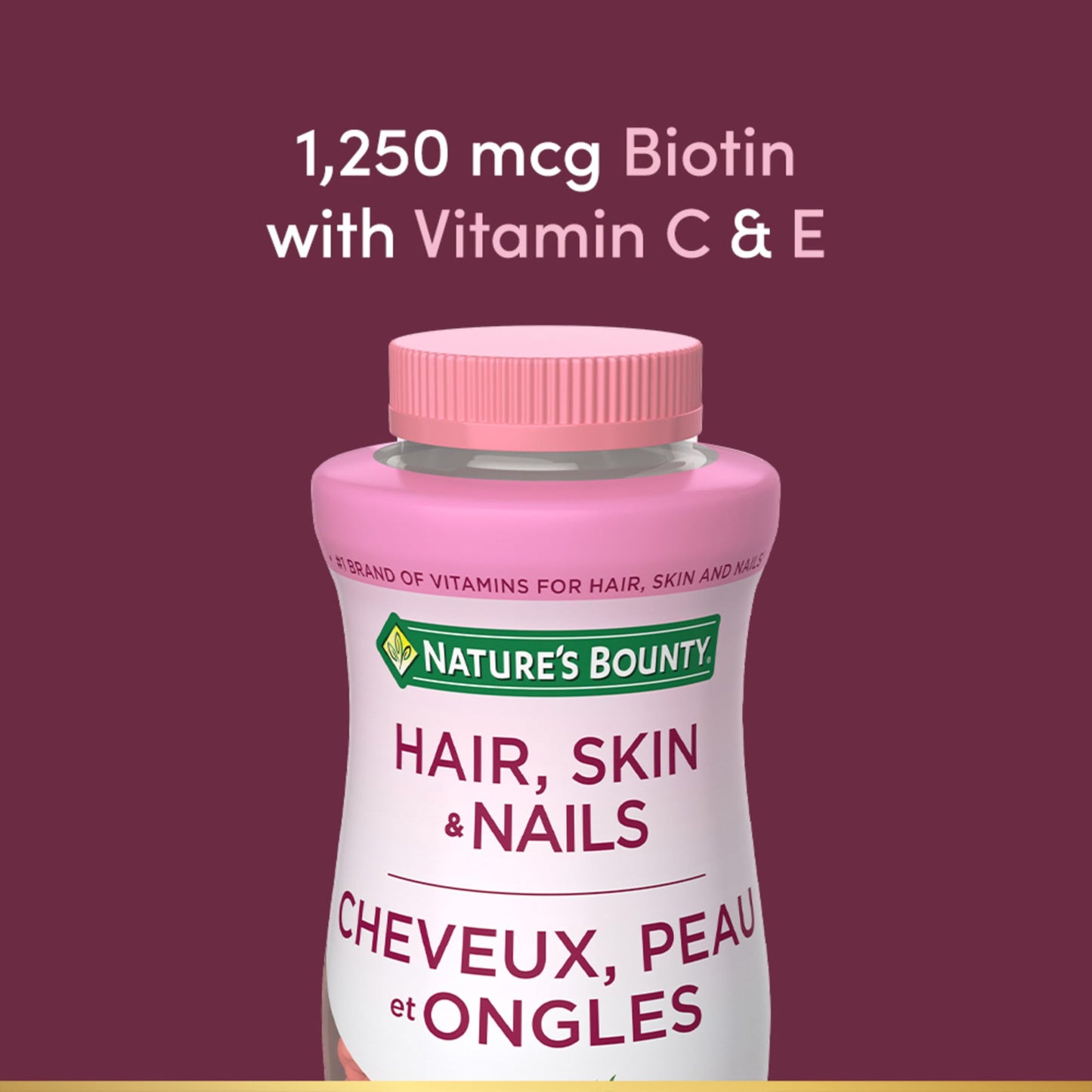NATURE'S BOUNTY Hair, Skin & Nails, Helps Maintain Health of Hair, Skin & Nails, 450 g - Available at All In One Marketplace Canada