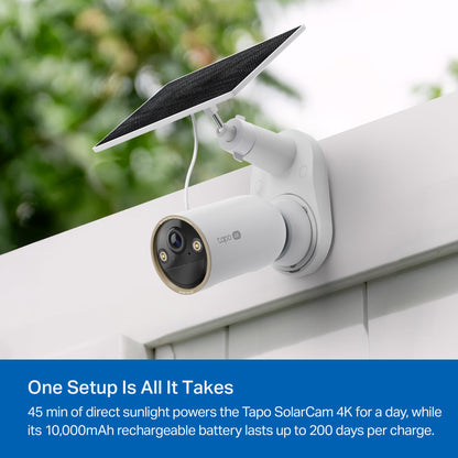 Tapo 4K 8MP Solar-Powered Outdoor Security Camera Kit, Wireless Magnetic Mount, 4K Ultimate Clarity, Free AI Detection, Cloud/Local Storage up to 512GB, Starlight Color Night Vision(Tapo C460 KIT)