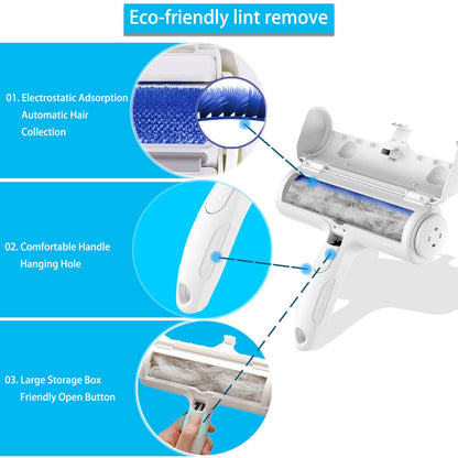 Pet Hair Remover Roller, ACE2ACE Reusable Animal Hair Removal Brush for Dogs and Cats, Self Clean Pet Fur from Carpet, Furniture, Rugs, Laundry, Clothes and Bedding, Sofa