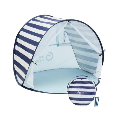 Babymoov Anti-UV Baby & Toddler Beach Tent, Pop-Up Sun Shade Shelter with UPF 50+ Protection, Portable Outdoor Canopy, Ventilated Shade, Floor Mat & Carry Bag, Marine Babymoov