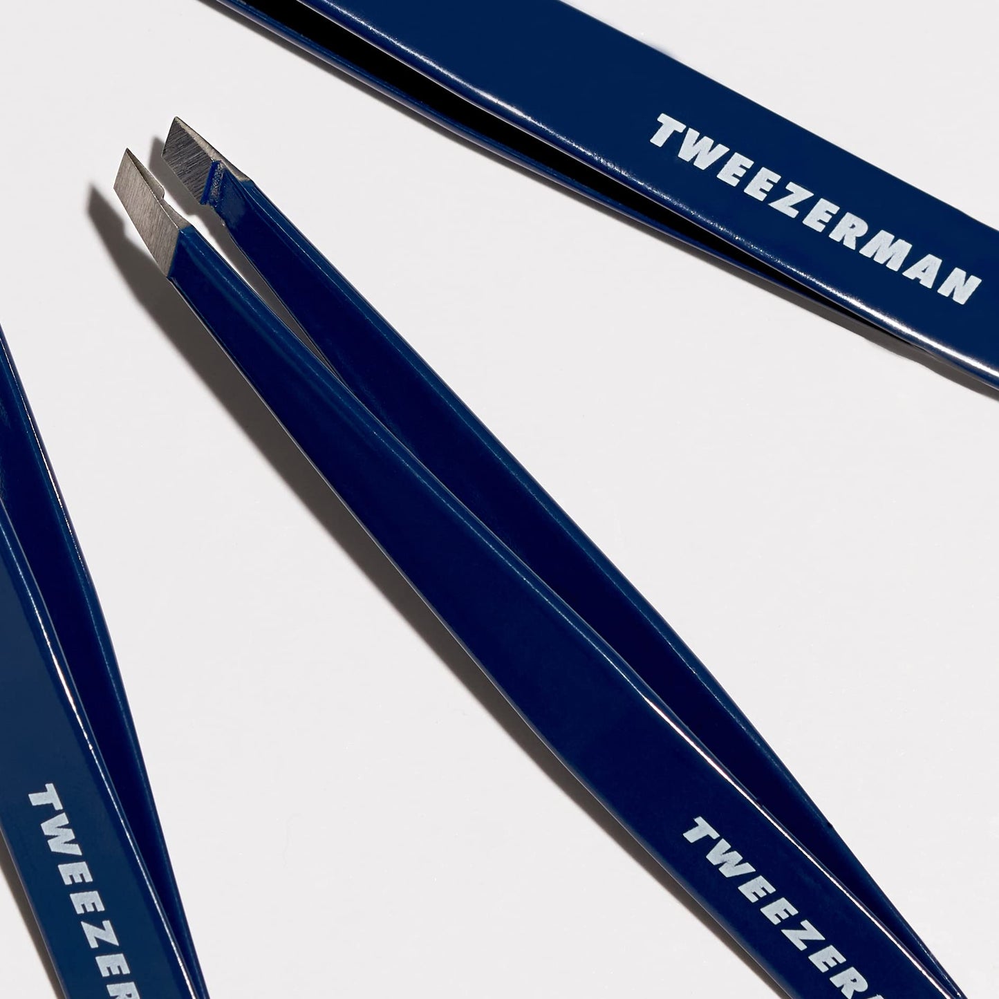 Tweezerman Exclusive Evening Blue Slant Tweezer - Hair Removal Tweezers, Stainless Steel - Available at All In One Marketplace Canada