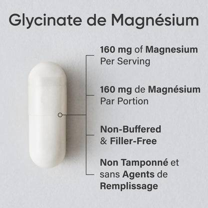 Sports Research® Magnesium Glycinate 160mg - Chelated Magnesium to Support Restful Sleep & Enzymatic Processes - Liquid Softgels - 60 Count - Non-GMO, Gluten-Free Supplement for Daily Use - Available at All In One Marketplace Canada