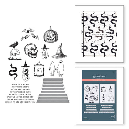 Plaques à embosser Spellbinders Halloween Icons, métal
