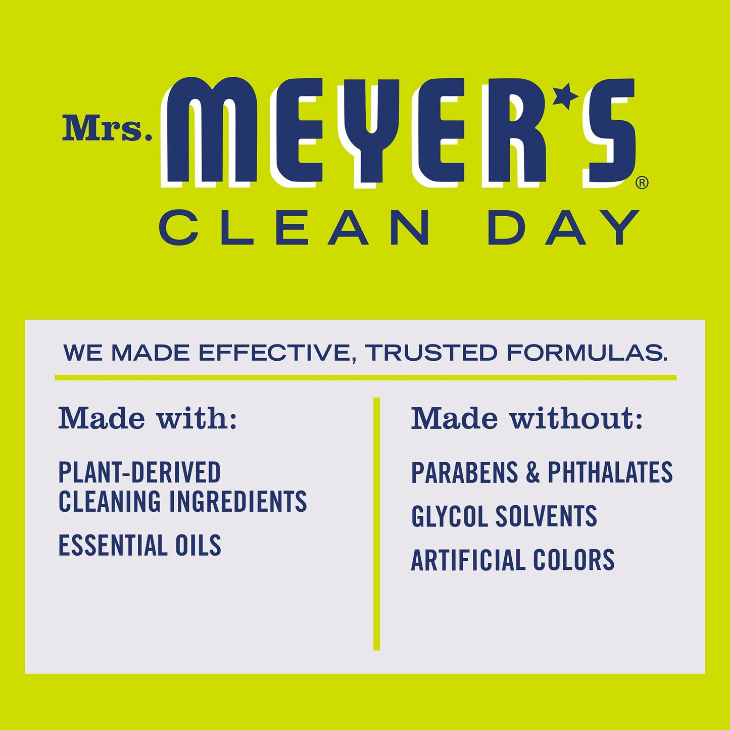 Mrs. Meyer's Clean Day Multi-Surface Cleaner Spray, All-Purpose Cleaner Solution for Home & Kitchen, Lemon Verbena Scent, 473 ml Spray Bottles, 4 Pack MRS. MEYER'S