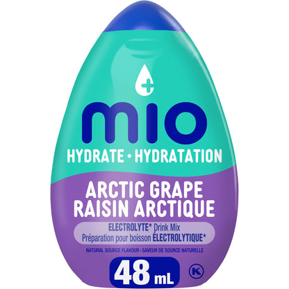 Mio Hydrate Arctic Grape Electrolyte Drink Mix, 48 mL Bottle (Pack of 12)