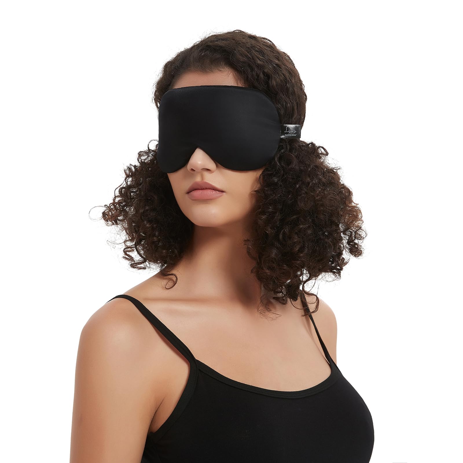 Alaska Bear Natural Silk Sleep Mask, Blindfold, Super Smooth Eye Mask (One Strap) - Available at All In One Marketplace Canada