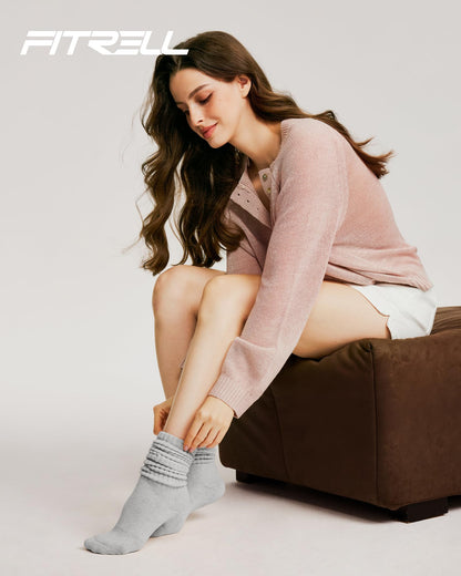 Fitrell Slouch Socks for Women, Knee High Scrunch Tube Boot Socks 3 Pairs 🍁 All In One Marketplace Canada