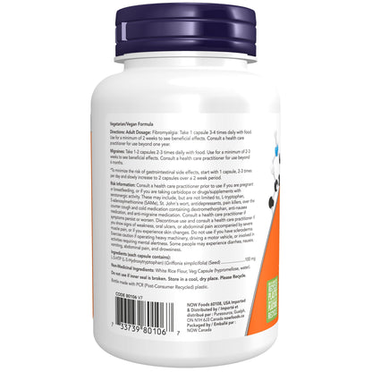 NOW Supplements, 5-HTP (5-hydroxytryptophan) 100 mg, Neurotransmitter Support, 120 Veg Capsules