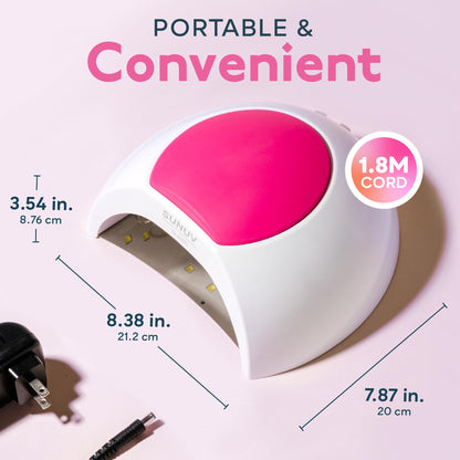 SUNUV SUN2C UV Light for Nails, UV LED Nail Lamp with 4 Timer Settings, Curing Lights Compatible with All Gel Polish Rose - Available at All In One Marketplace Canada