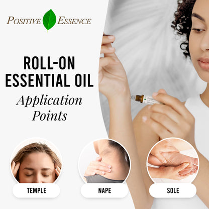 Peppermint Essential Oil Roll-On, Pre-Diluted with Jojoba Oil, 15 mL 🍁 All In One Marketplace Canada