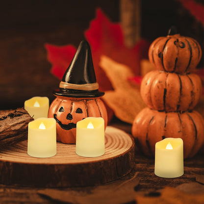 Rechargeable LED Tea Lights USB Flameless Warm White Votive Candles with Remote Battery Flickering Tealights Candle for Halloween Christmas Romantic Home Decoration (6 Packs,Warm White) 🍁 All In One Marketplace Canada