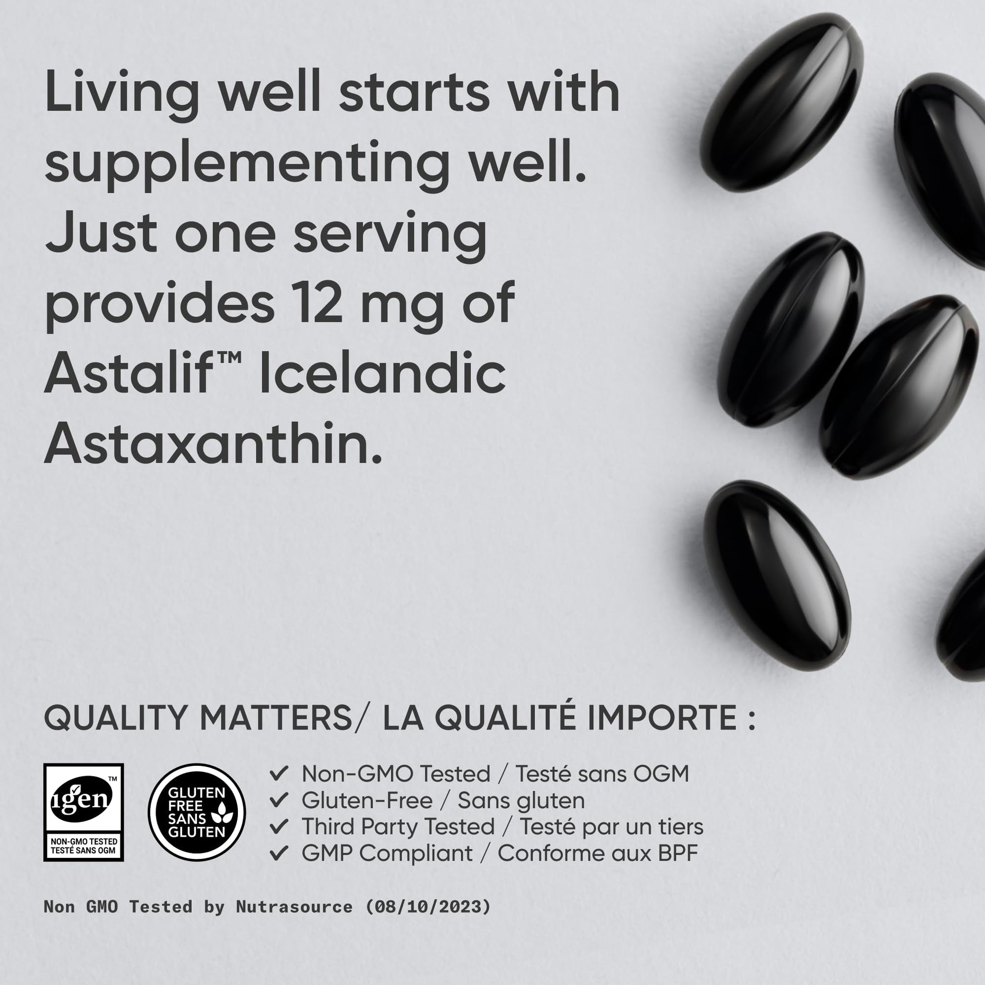 Sports Research® Triple Strength Astaxanthin Supplement from Algae w/Organic Coconut Oil - Natural Support for Skin & Eye Health - Non-GMO & Gluten Free - 12mg, 60 Softgels - 2 Month Supply - Available at All In One Marketplace Canada