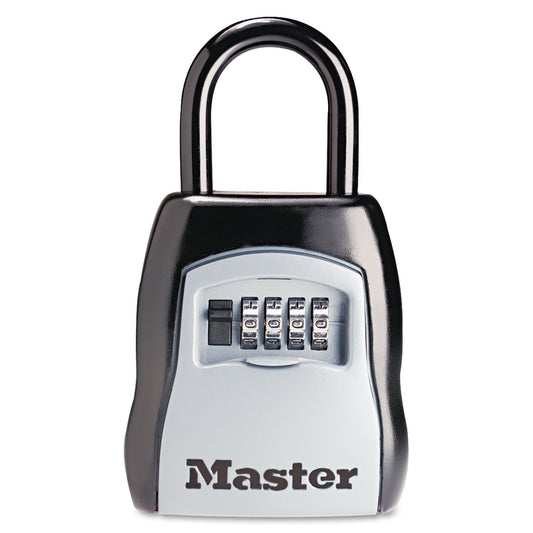 Master Lock Box, Resettable Combination, Vinyl and Steel Material