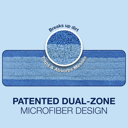 Bona Mop Microfiber Cleaning Pad for Hardwood & Hard Surface Floors - Value 3-Pack - For Use With Bona Mops - Dual Zone Cleaning Bona